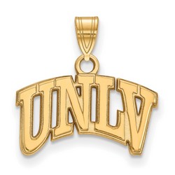 University Nevada Las Vegas UNLV Rebels Gold Plated Silver Small Pendant 1.30 gr
