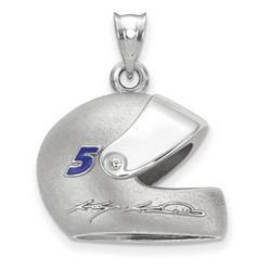 Kasey Kahne #5 3-D Driver Helmet & Signature Pendant In Sterling Silver 8.10 Gr