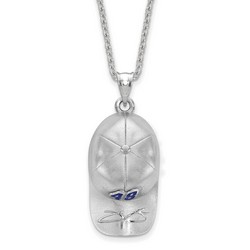 Jimmie Johnson #48 3-D Baseball Cap Signature Pendant & Chain In Sterling Silver