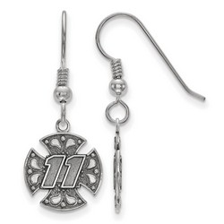 Denny Hamlin #11 Bali Style Maltese Cross Earrings In Sterling Silver