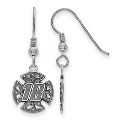 Kyle Busch #18 Bali Style Maltese Cross Earrings in Sterling Silver