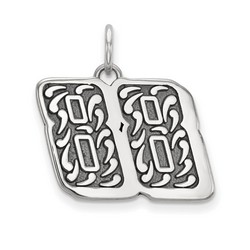 Dale Earnhardt Jr #88 Bali Style Charm In Sterling Silver