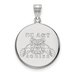 North Carolina A&T State University Aggies Sterling Silver Disc Pendant 4.52 gr