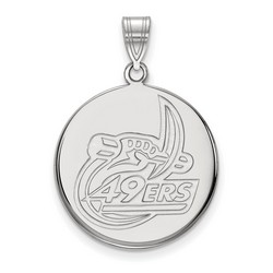 UNC Charlotte 49ers Large Sterling Silver Disc Pendant 4.28 gr