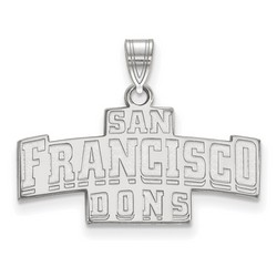 University of San Francisco Dons Small Pendant in Sterling Silver 2.34 gr