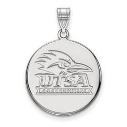 UT San Antonio Roadrunners Large Disc Pendant in Sterling Silver 4.27 gr