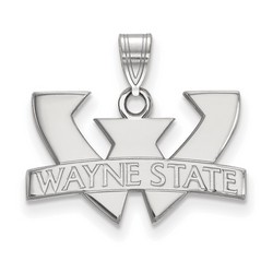 Wayne State University Warriors Small Pendant in Sterling Silver 2.00 gr