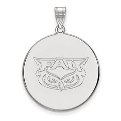 Florida Atlantic University Owls XL Disc Pendant in Sterling Silver 5.78 gr