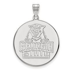 Georgia State University Panthers XL Disc Pendant in Sterling Silver 5.54 gr