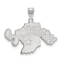 Indiana State University Sycamores Large Pendant in Sterling Silver 3.63 gr