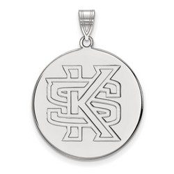 Kennesaw State Owls XL Disc Pendant in Sterling Silver 5.90 gr