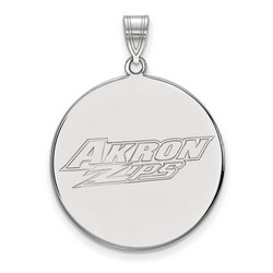 University of Akron Zips XL Sterling Silver Disc Pendant 5.70 gr