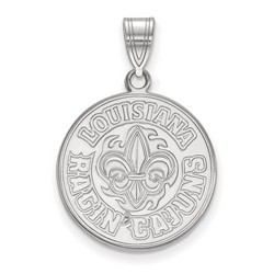 UL Lafayette Ragin' Cajuns Large Pendant in Sterling Silver 3.34 gr