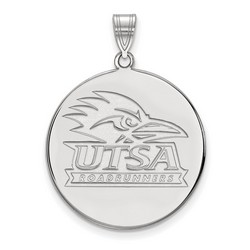 University of Texas at San Antonio Roadrunners XL Sterling Silver Disc Pendant