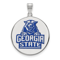 Georgia State University Panthers XL Disc Pendant in Sterling Silver 5.56 gr