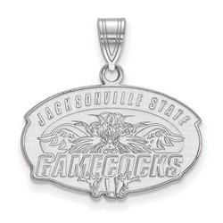 Jacksonville State University Gamecocks Medium Sterling Silver Pendant 3.03 gr