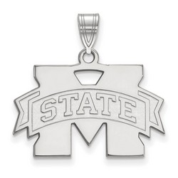 Mississippi State University Bulldogs Medium Pendant in Sterling Silver 3.58 gr