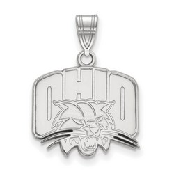 Ohio University Bobcats Medium Pendant in Sterling Silver 2.74 gr