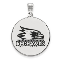 Southeast SE Missouri State RedHawks XL Disc Pendant in Sterling Silver 5.64 gr