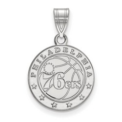 Philadelphia 76ers Medium Pendant in Sterling Silver 2.28 gr