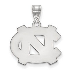 University of North Carolina Tar Heels Medium Pendant in Sterling Silver 2.75 gr