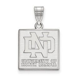 University of North Dakota Fighting Hawks Medium Sterling Silver Pendant 2.58 gr