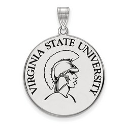 Virginia State University Trojans XL Disc Pendant in Sterling Silver 5.74 gr