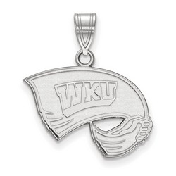 Western Kentucky University Hilltoppers Medium Pendant in Sterling Silver