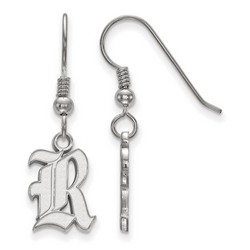 Rice University Owls Small Dangle Earrings in Sterling Silver 1.70 gr