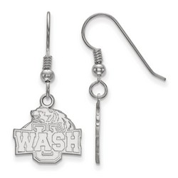 Washington University in Saint Louis Bears Small Sterling Silver Dangle Earrings