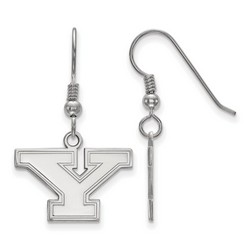 Youngstown State University Penguins Small Dangle Earrings in Sterling Silver