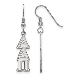 Alpha Delta Pi Sorority Dangle Medium Earrings in Sterling Silver 2.12 gr