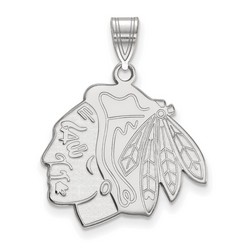 Chicago Blackhawks Large Pendant in Sterling Silver 3.02 gr