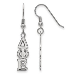 Delta Phi Epsilon Sorority Dangle Medium Earrings in Sterling Silver 2.12 gr