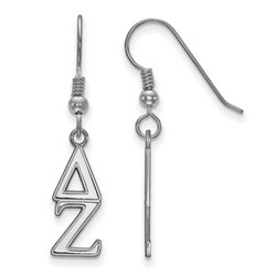 Delta Zeta Sorority Dangle Medium Earrings in Sterling Silver 2.12 gr