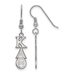 Kappa Alpha Theta Sorority Dangle Medium Earrings in Sterling Silver 2.12 gr