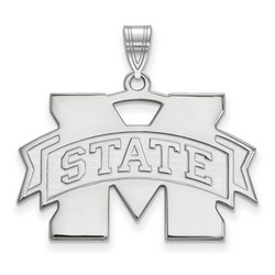 Mississippi State University Bulldogs Large Pendant in Sterling Silver 4.89 gr