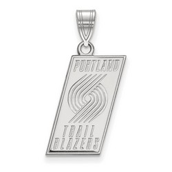 Portland Trail Blazers Large Pendant in Sterling Silver 1.76 gr