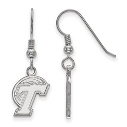 Tulane University Green Wave Small Dangle Earrings in Sterling Silver 1.54 gr