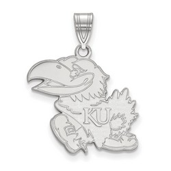 University of Kansas Jayhawks Large Pendant in Sterling Silver 2.80 gr