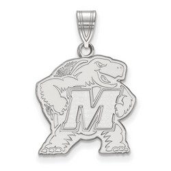 University of Maryland Terrapins Large Pendant in Sterling Silver 2.93 gr