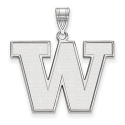 University of Washington Huskies Large Pendant in Sterling Silver 3.04 gr
