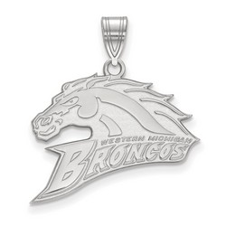 Western Michigan University Broncos Large Pendant in Sterling Silver 2.95 gr