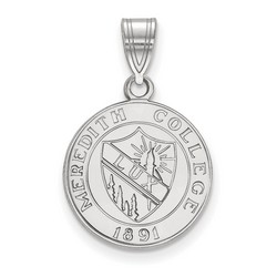 Meredith College Avenging Angels Medium Crest Pendant in Sterling Silver 2.31 gr