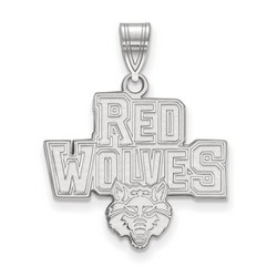 Arkansas State University Red Wolves Large Pendant in Sterling Silver 2.58 gr