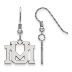 University of Montana Grizzlies Small Dangle Earrings in Sterling Silver 2.60 gr