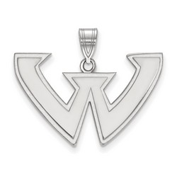 Wayne State University Warriors Large Pendant in Sterling Silver 3.26 gr