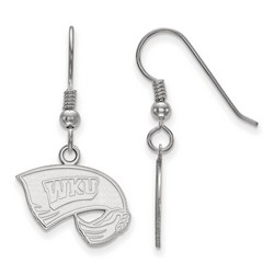 Western Kentucky University Hilltoppers Small Dangle Earrings in Sterling Silver