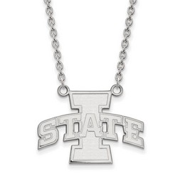 Iowa State University Cyclones Large Pendant Necklace in Sterling Silver 6.31 gr