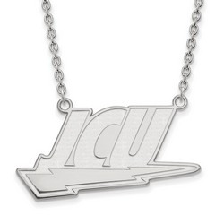 John Carroll University Blue Streaks Large Sterling Silver Pendant Necklace